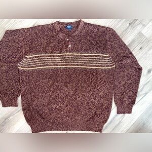 Vintage‎ Dockers Brown 2 button Crewneck Sweater Size XLT